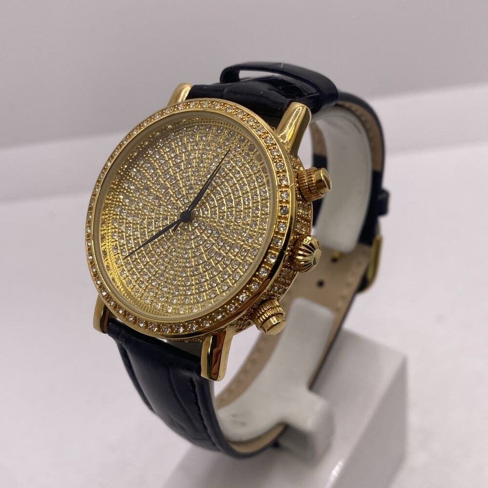 Adrienne Couture Womens Swarovski Crystal Watch Works New Battery - Picture 2 of 7